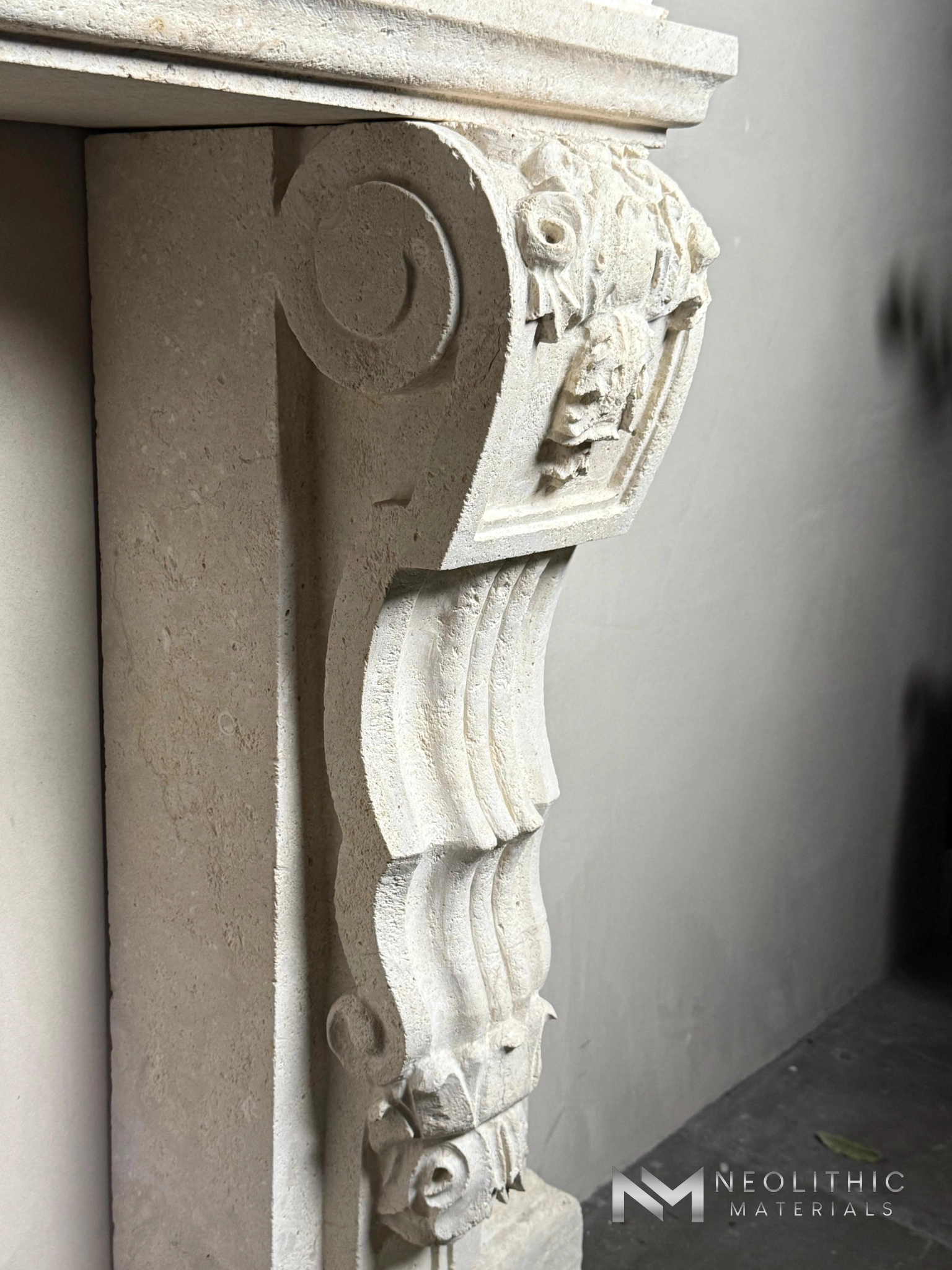 Reclaimed Limestone Mantel - Image 10